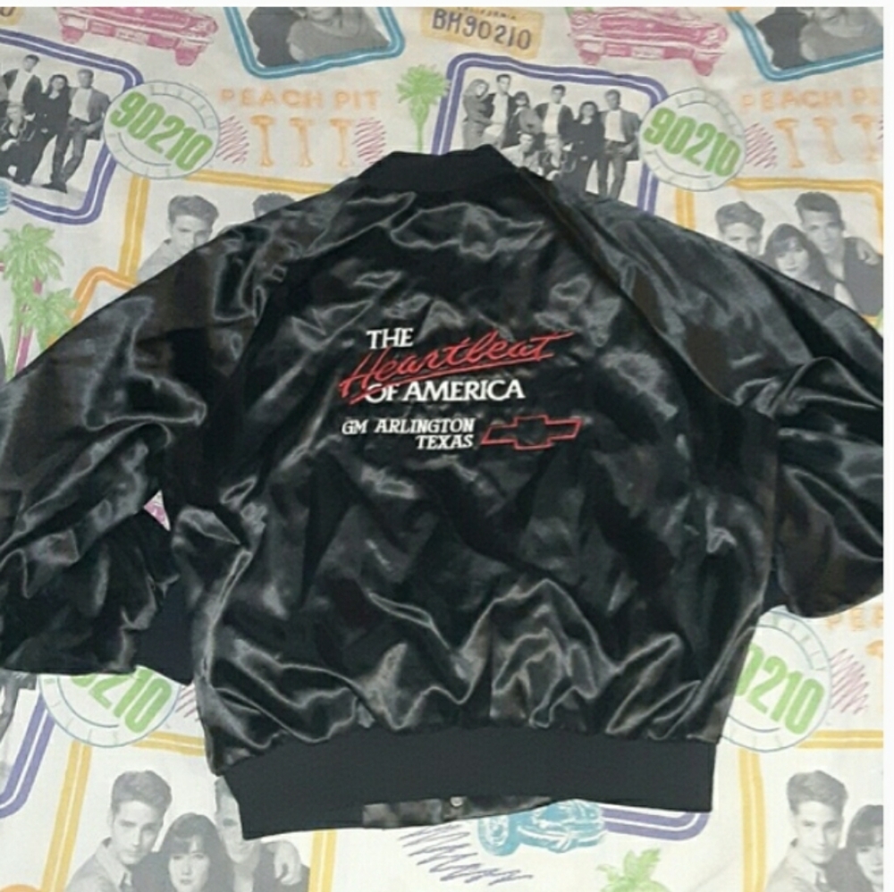 80s Chevy Arlington Texas Satin Jacket Vintage
